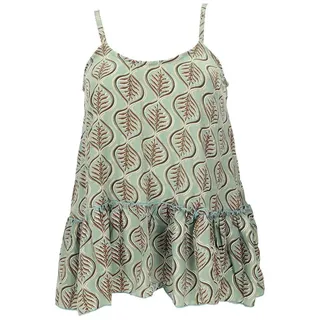 Guru-Shop T-Shirt Seidiges Boho Trägertop, luftiges Top, lockeres.. Festival, Ethno Style, alternative Bekleidung grün S