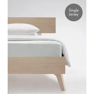 fleuresse Spannbettlaken Colours Jenny C Kids, Single-Jersey, Gummizug: rundum, (1 Stück), Halbleinen, 50% Baumwolle, 50% Leinen, 135x200, 155x220, 200x200cm weiß