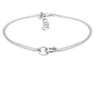 Elli Kreis Geo Minimal Armband silber 925 Sterling Silber Größe 18