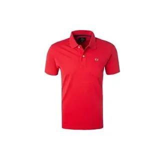 LA MARTINA Herren Polo-Shirt rot Baumwoll-Piqué Slim Fit, rot, NOS