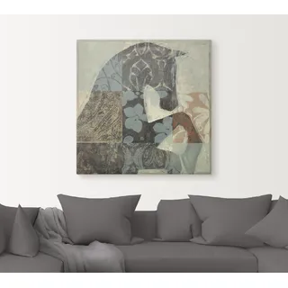 Wandbild ARTLAND "Gemustertes Pferd II" Bilder Gr. B/H: 70 cm x 70 cm, Leinwandbild Haustiere quadratisch, 1 St., beige (naturfarben) Kunstdrucke