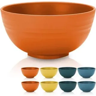 Müslischüssel Plastik 760ml 8er Bowl BPA 3. Orange