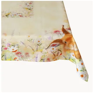 Raebel OHG Tischdecke Druck Osterhasen 130 x 170 cm Gelb