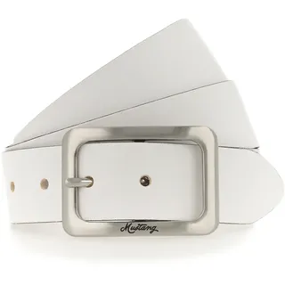 Mustang Damengürtel Leder 3,5 cm weiß 90