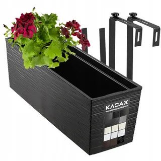 Kadax Balkonblumentopf, Schwarz -