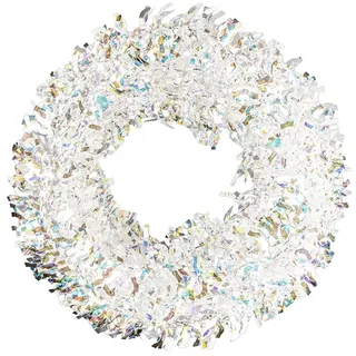 Ideen mit Herz Lametta-Girlande | irisierend | Lametta in Wellenform | Ø 2,5 cm | 5 m lang | Dekogirlande | Weihnachtsgirlande | Party Deko