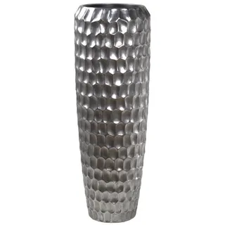 Flingora Bodenvase Celice, mit Einsatz - Fiberglas - Indoor & Outdoor - Silber - Höhe 97 cm silberfarben Ø 34 cm x 97 cm