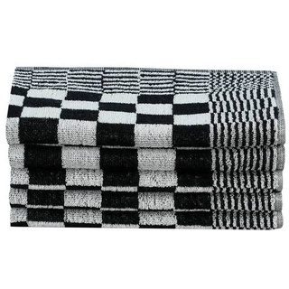 vidaXL 20-tlg. Handtuch-Set Schwarz und Weiß Baumwolle