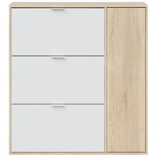 Forex Provo 106 x 115 x 22 cm Eiche und Weiß / weiß