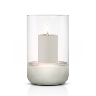 BLOMUS Pure Home Kerzenständer Windlicht CALMA M mit einer Kerze