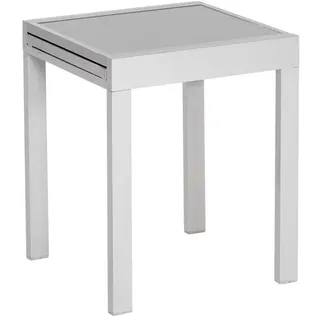 Merxx Balkontisch ausziehbar 65/130 x 65 cm - Aluminiumgestell Silber