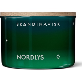 Skandinavisk NORDLYS 'Nordlichter' Duftkerze. Duftnoten: Arktische Intensität und sphärische Farben, ein Duftakkord, der so ungewöhnlich wie überirdisch ist. 90 g