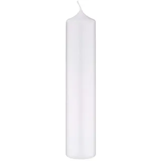 Stumpenkerze weiss für Taufe 30x6 cm - Rundkerze 300x60mm, Kerzenrohling
