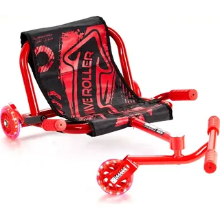 Vevor Drifter Trike Dreirad 60 kg, Dreiradscooter 960 x 440 x 285 mm, Kinderfahrzeug Dreirad für Kinder ab 4 Jahren, fährt auf allen harten Oberflächen im Innen- und A... - Rot