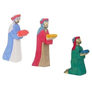 Heilige DREI Könige | 3-teiliges Krippenfiguren Set | Holztiger | Weihnachtskrippen Zubehör | HT-Set-80293+80294+80295