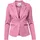 IHKATE BL Damen Kurzblazer Jacke Ein-Knopf-Blazer mit Stretch und Reverskragen Größe M Farbe Super Pink 172625 M