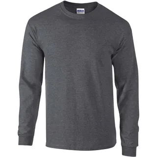 Gildan Herren Ultra Cotton langarm T-Shirt \2400\" dark heather XL"