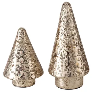 Boltze Deko-Aufsteller Zernes 13&18 cm Silber/Gold