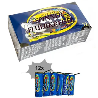 h2i Fire Spinner - Bodenwirbel | 72 Teile | Party Spaß für Klein & Groß I für Silvester, Halloween & Party Mitbringsel | Kinder & Jugendfeuerwerk | i | Ganzjahresfeuerwerk Kat. F1