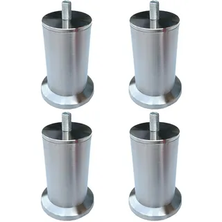 möbelfüße Sofa füße Schreibtisch füße 4er-Pack Möbelbeine, robuste DIY-Metall-Ersatzfüße, Edelstahl-Schrankstützbeine, Möbelerhöhung für Schrank, Sofa, Bett, Ottomane, M10-Gewinde (5,8 cm, M