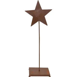 HOFMANN LIVING AND MORE Dekostern Weihnachtsstern, Weihnachtsdeko außen u. innen, aus Metall, mit rostiger Oberfläche braun 22 cm x 60 cm x 21 cm