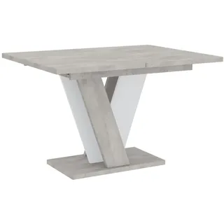 PROROOM FURNITURE - Nevi Mini - Couchtisch 110x70 Höhe 60 cm - Kaffeetisch Rechteckig - Sofatisch - Coffee Table - Wohnzimmertisch Modern - Beistelltisch Klein - Betonoptik/Weiß