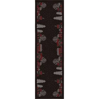 EKELUND MASTER WEAVERS 1692 Tischläufer Julstad 35x120 cm, gewebt schwarz