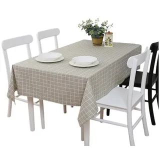 LAPAPRO Tischdecke Wasserdichte Rechteckige Karierte Tischdecke, 1 Stück, 80 x 120cm grau