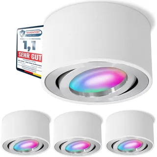 SSC-LUXon CELI-1WM 4er Set schwenkbar dimmbar Aluminium weiß