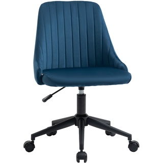 Vinsetto Bürostuhl ergonomisch geformt, high-end gaslift Blau 50 x 58 x 77-85 cm (BxTxH)