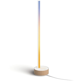 Philips Hue White & Color Ambiance Gradient Signe Oak Tischleuchte 730lm, Holzoptik, bis zu 16 Mio. Farben, steuerbar via App, kompatibel mit Amazon Alexa (Echo, Echo Dot)