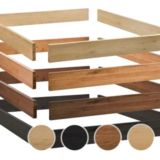 Hasena Oak-Line Massivholz Bettrahmen Modul 18 180x200 cm / Eiche bianco, gebürstet, geölt