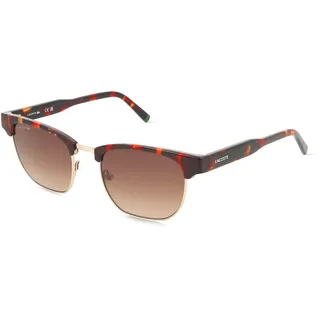 Lacoste L266S Herren-Sonnenbrille Vollrand Browline Kunststoff-Gestell, gold