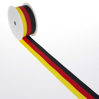 Nationalband"Deutschland" - schwarz, rot, gelb - 25 mm x 25 m - 2436 25 BRD (0,62€/m)