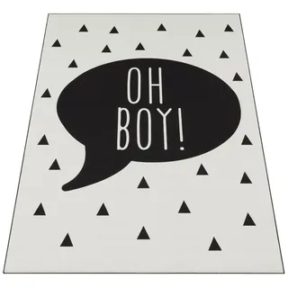 Paco Home Kinderteppich 80 x 150 cm Schwarz/Weiß