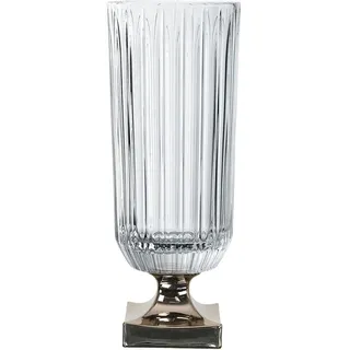 Nachtmann Glasvase, Silber, Glas, 16x40.3x16 cm, Tischkultur & Servieren, Servierplatten