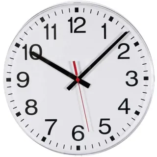 EUROTIME Funk Wanduhr 30,0 cm 55000 weiß