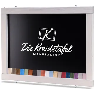 Rustikale Tafel Kreidetafel Wandtafel Küchentafel mit Holzrahmen zur Beschriftung mit Kreide im Landhausstil in verschiedenen Größen und Farben (Steingrau, 90x60cm)
