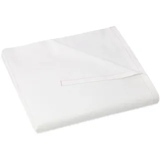 ZOLLNER Bettlaken weiß Naturmaterialien, 320x330 cm, Oeko-Tex® Standard 100, Schlaftextilien, Bettwäsche, Bettlaken
