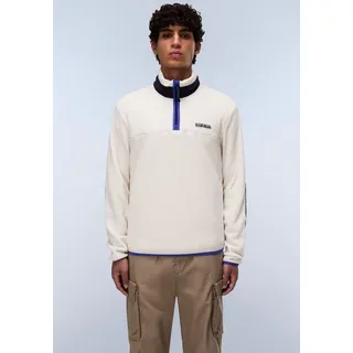 Napapijri - T-Dergana Half Zip - Fleecepullover Gr XL weiß
