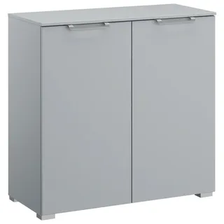 Novel Kommode, Hellgrau, Kunststoff, 2 Fächer, 80x81x42 cm, Blauer Engel, Goldenes M, BQ - Bündnis für Qualität, Made in Germany, Typenauswahl, Beimöbel erhältlich, stehend, in verschiedenen Größen Holzdekoren erhältlich, Wohnzimmer, Kommoden & Sideboards, Kommoden