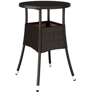 vidaXL Gartentisch Ø 60 x 75 cm Braun