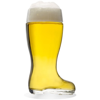 Stölzle-Oberglas 9735808047 Munich Bierstiefel, Bierglas, 1.25 Liter, mit Füllstrich bei 1l, Glas, transparent, 1 Stück
