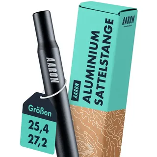 Aaron Tube Sattelstütze - 25,4 oder 27,2, mm - 350 mm Länge - Schwarz - 25,4 mm