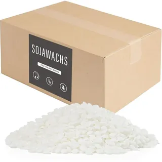 Sojawachs für Kerzen 5kg, Premium Natürliches Kerzenwachs, 100% Sojawachs aus biologischem Anbau
