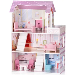 Chipolino Holz-Puppenhaus 7-teilig