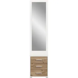 Home affaire Kompaktgarderobe Morrea, Höhe 190 cm, 3 Schubkästen, 3 Haken, 1 Kleiderstange (1-St) schmale Garaderobe, Stauraum, Flur, Diele weiß