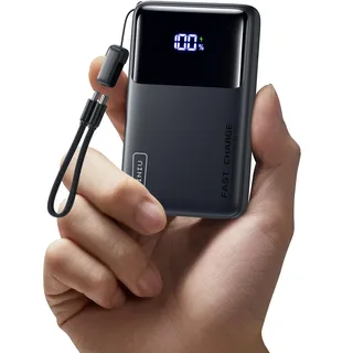 INIU 10000mAh PowerBank, Mini 45W Schnellladung Reise Externe Handyakkus | Schwarz