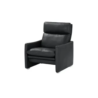 erpo just relax Sessel JR 290 Trento Leder 79 x 93 x 86 cm Schwarz mit Relax-Funktion