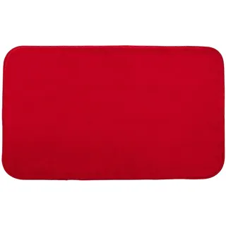 liebling Badematte Badteppich Santos, rutschhemmend beschichtet, schnell trocknend, Polyester, rechteckig, starke Saugfähigkeit, formstabil, in vielen Farben und Größen rot rechteckig | 60 cm x 100 cm